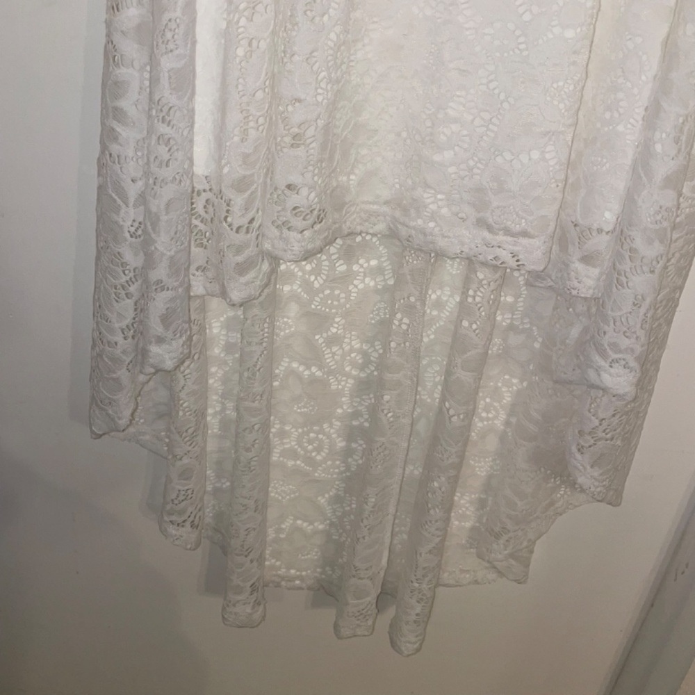 Women's Lace Cocktail Dress Hi-Lo Off Shoulder Swing Formal Party Dress - Picture 11 of 16